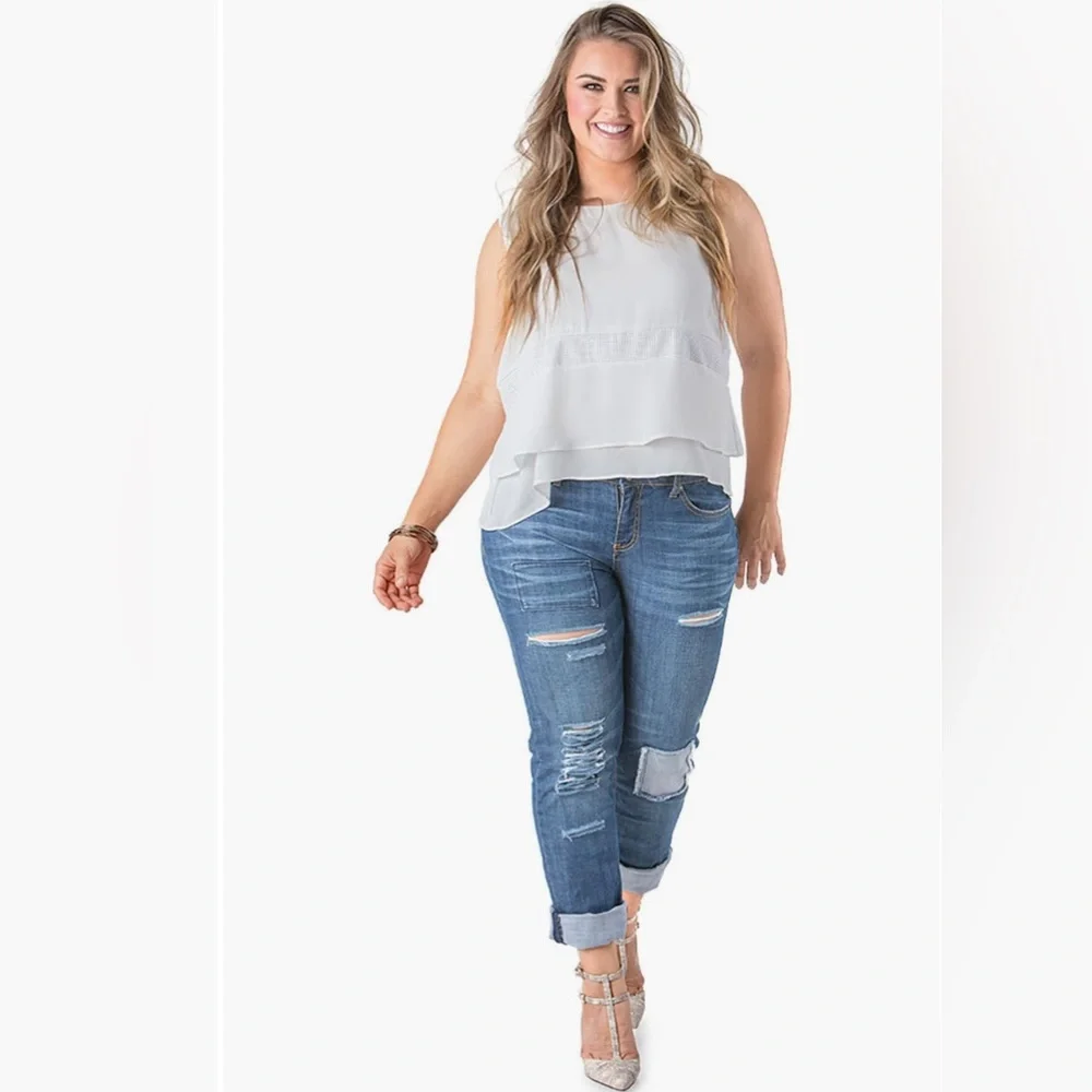 Standards & Practices Rip Repair Ex-Boyfriend Cuff Jeans WMNS 20‎ Grunge Boho